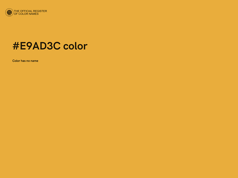 #E9AD3C color image