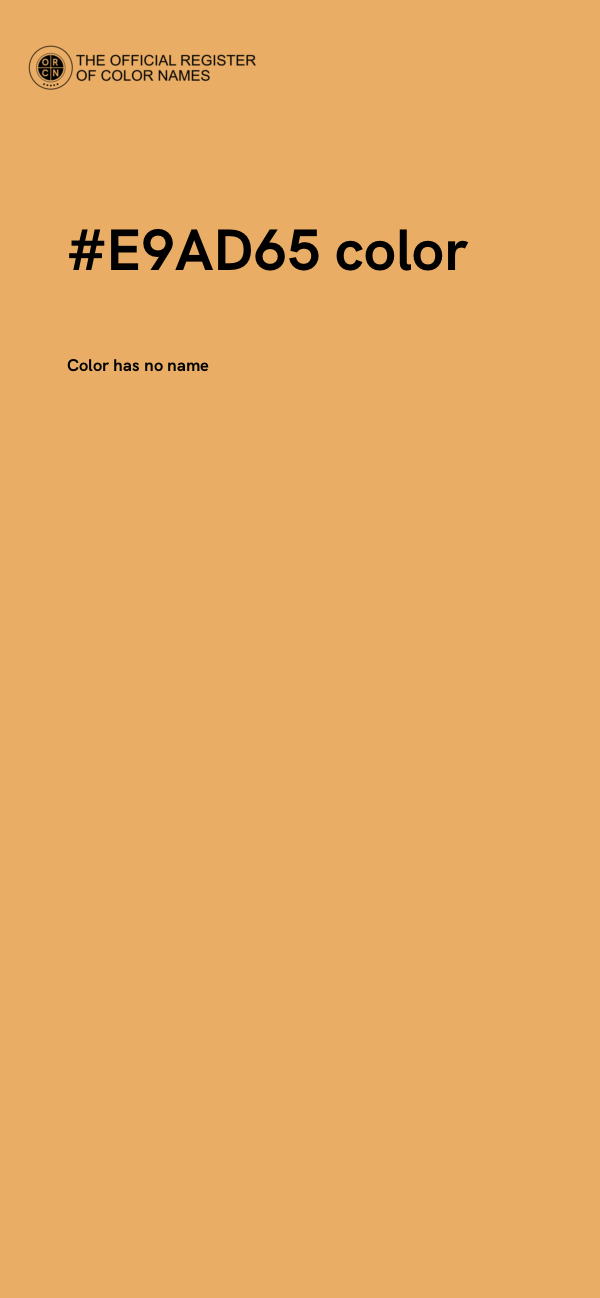 #E9AD65 color image