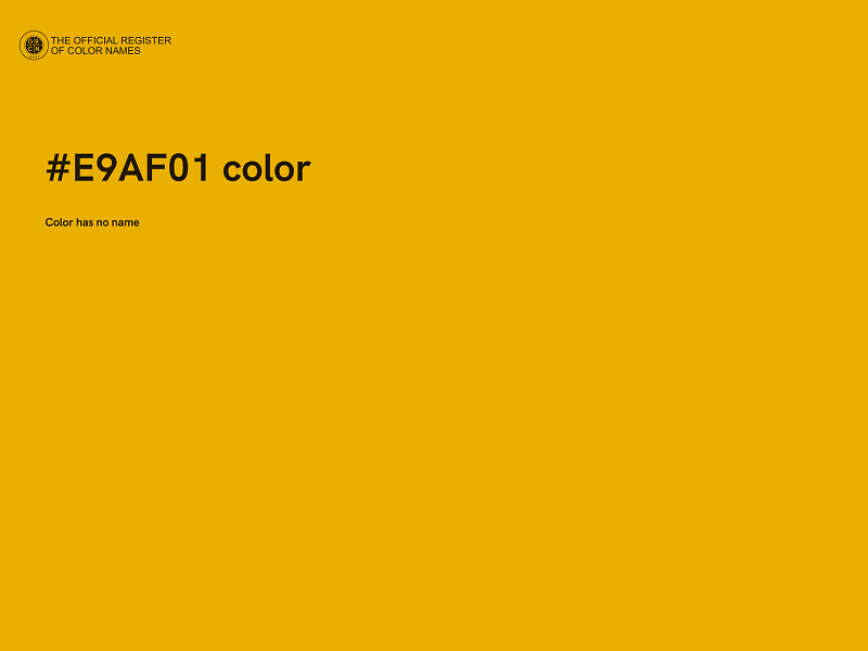 #E9AF01 color image