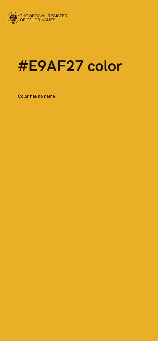 #E9AF27 color image