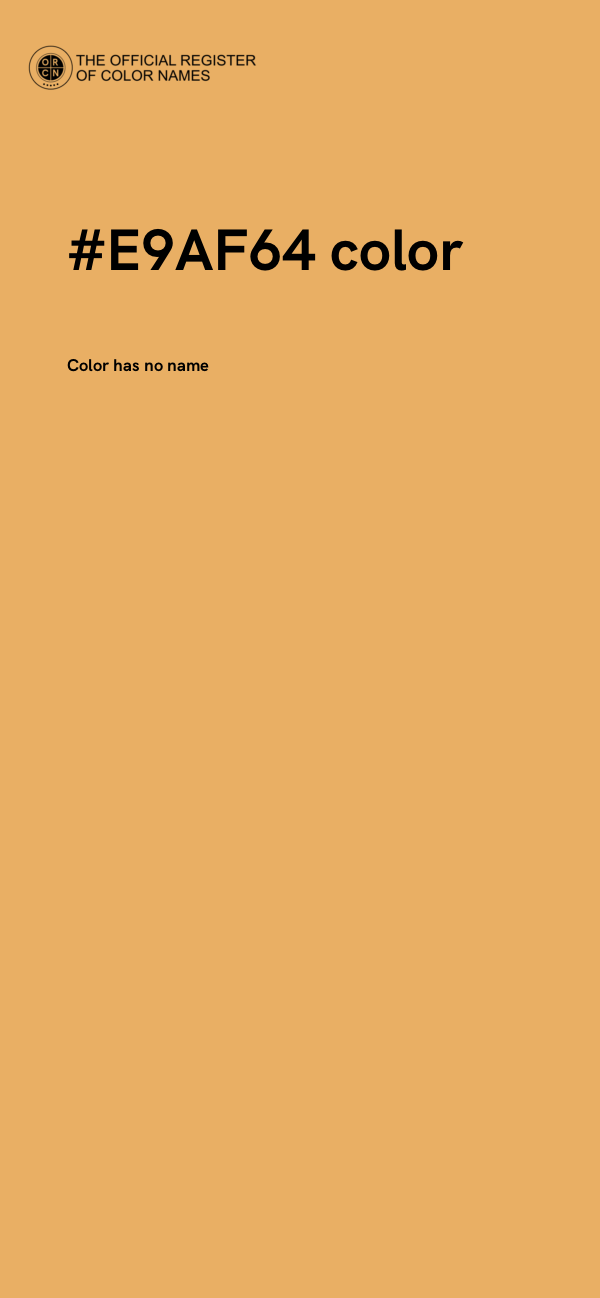 #E9AF64 color image
