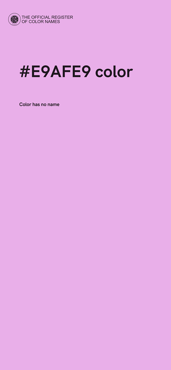 #E9AFE9 color image