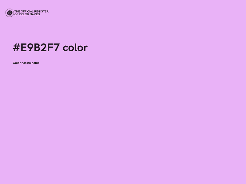 #E9B2F7 color image