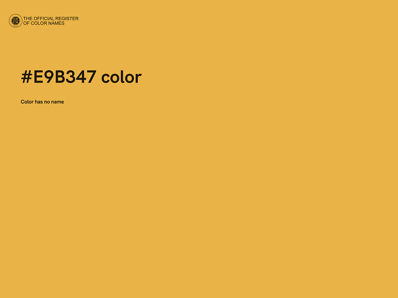 #E9B347 color image