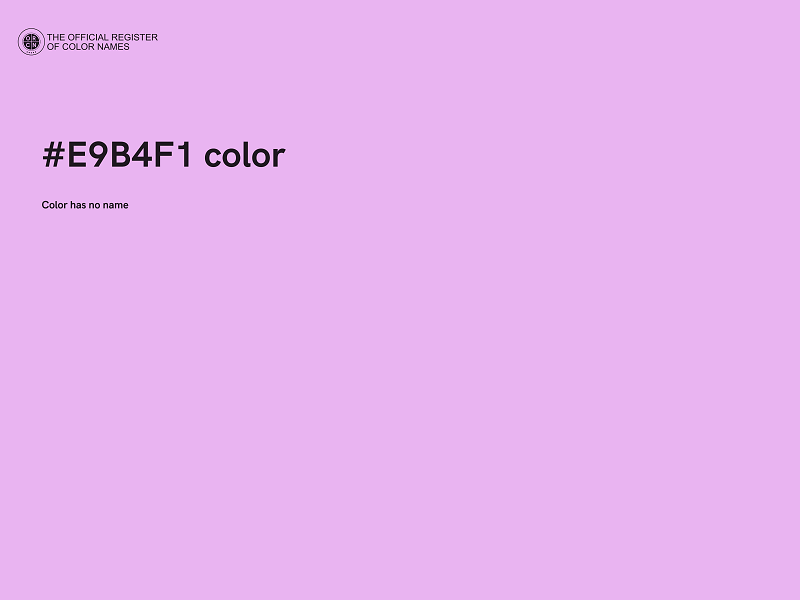 #E9B4F1 color image