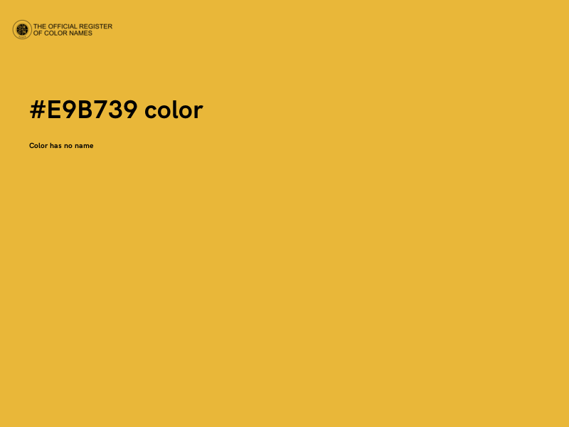 #E9B739 color image