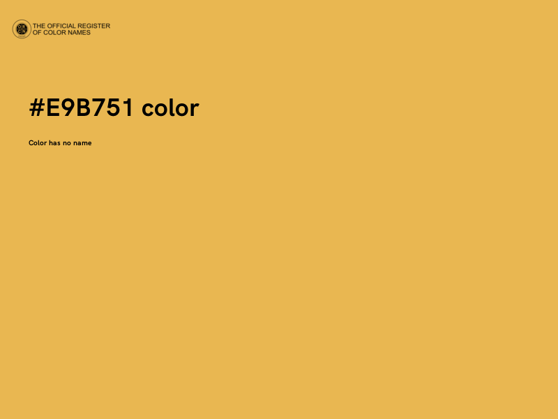 #E9B751 color image