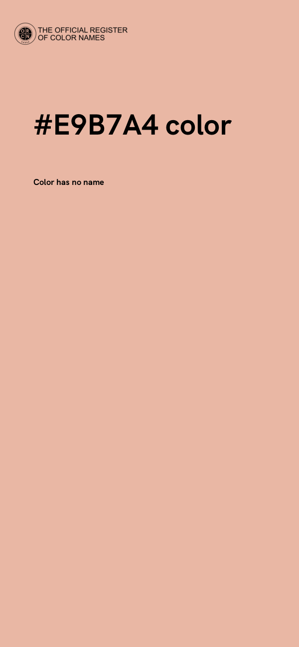 #E9B7A4 color image