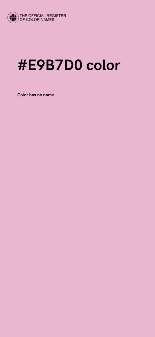 #E9B7D0 color image