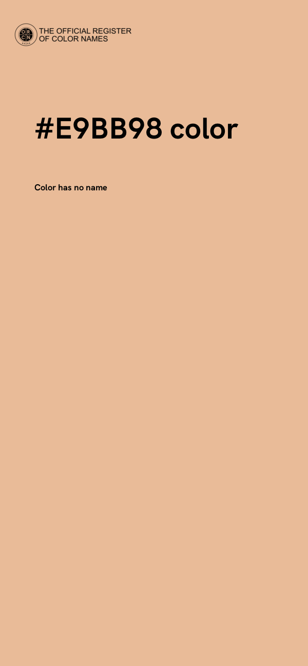 #E9BB98 color image