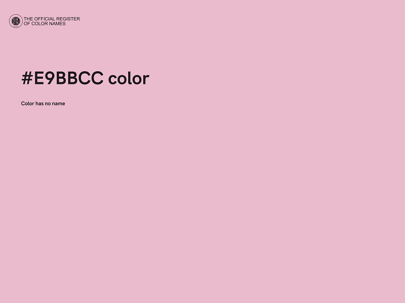 #E9BBCC color image