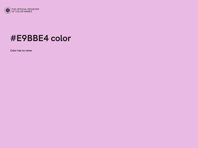 #E9BBE4 color image