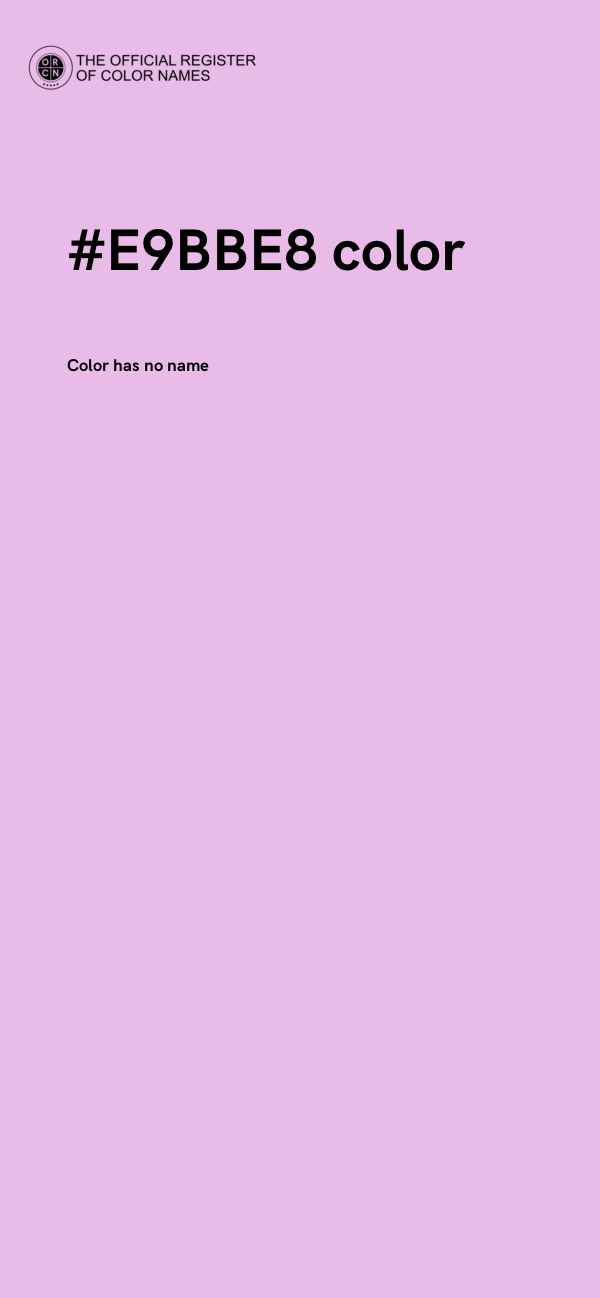 #E9BBE8 color image