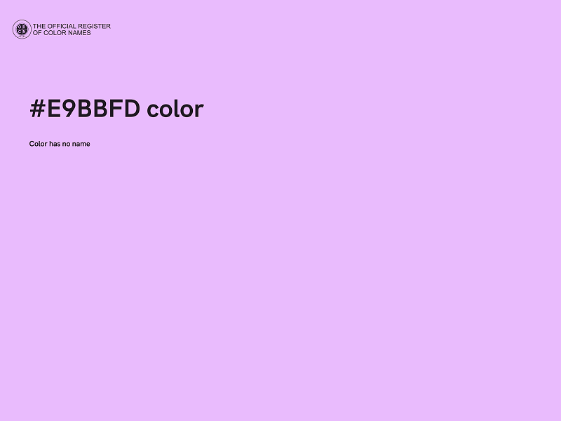 #E9BBFD color image