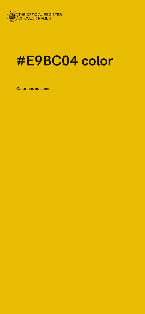 #E9BC04 color image
