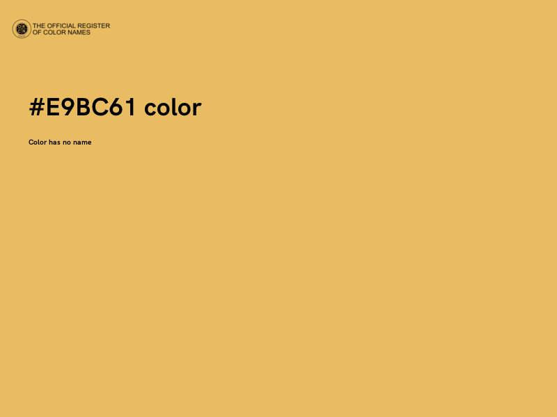 #E9BC61 color image