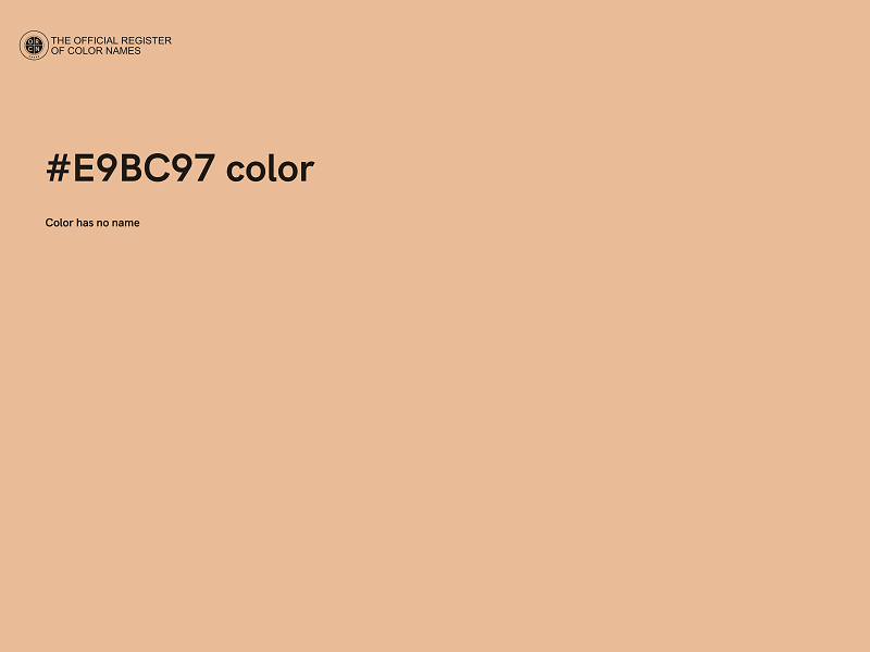 #E9BC97 color image