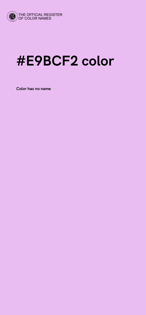 #E9BCF2 color image