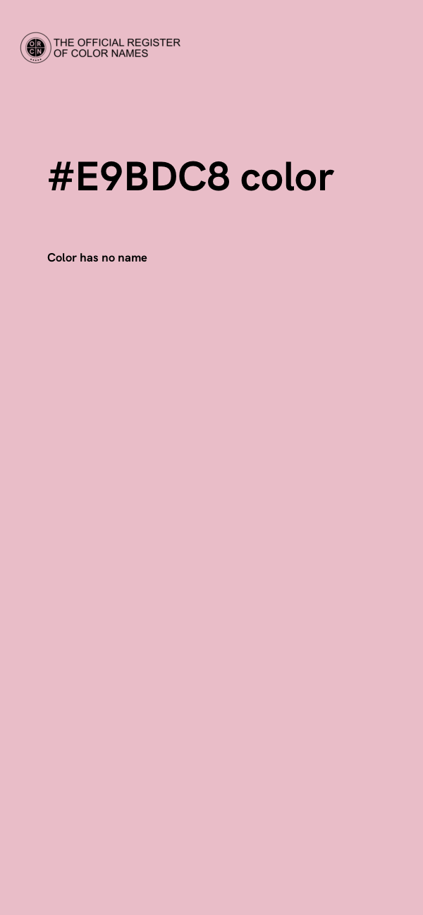 #E9BDC8 color image