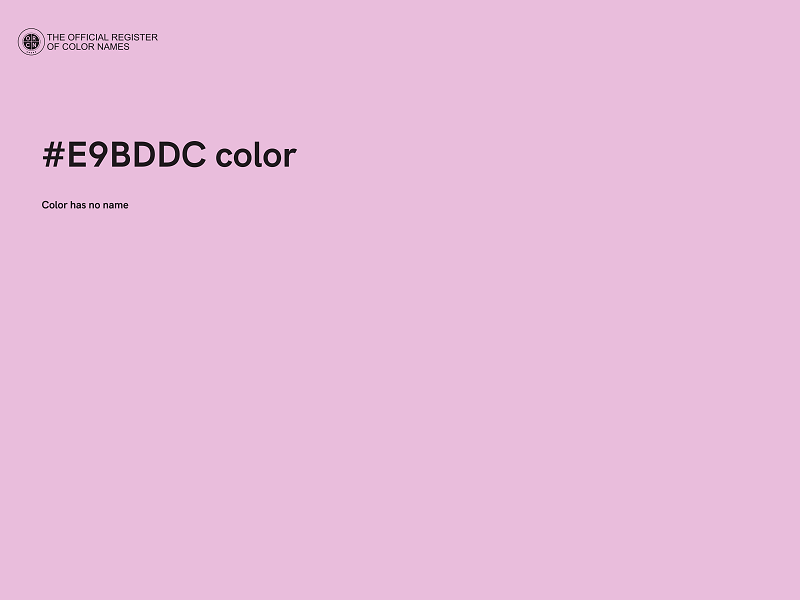 #E9BDDC color image