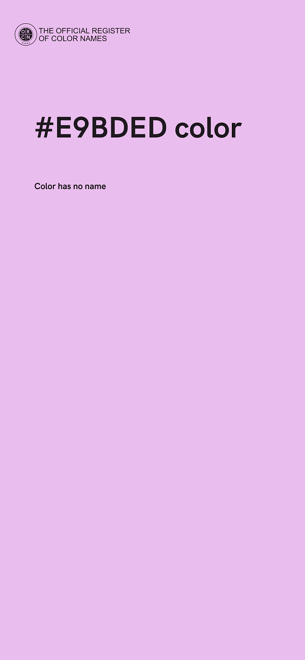 #E9BDED color image