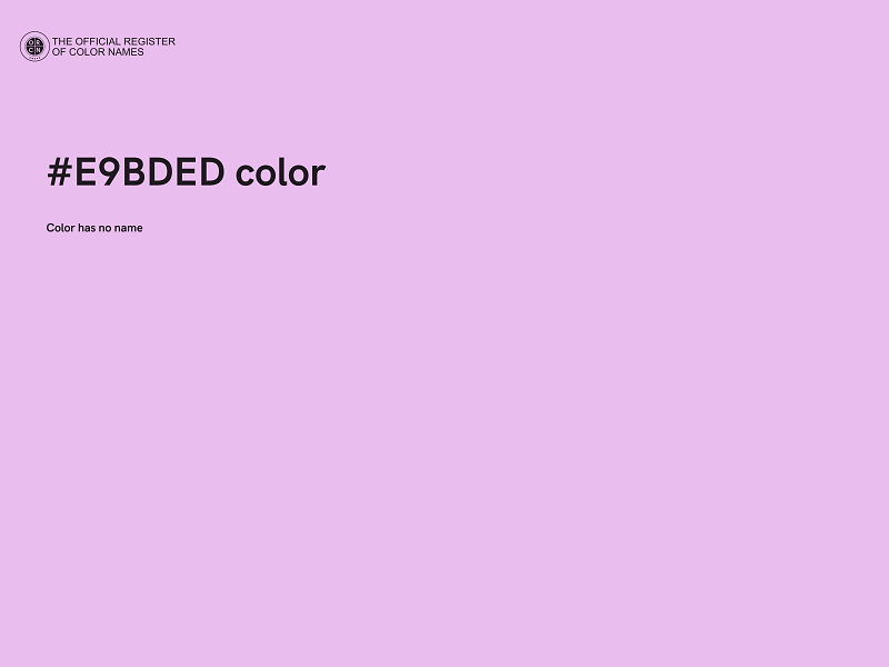#E9BDED color image