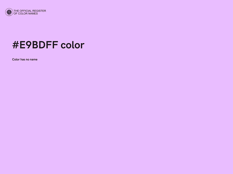 #E9BDFF color image