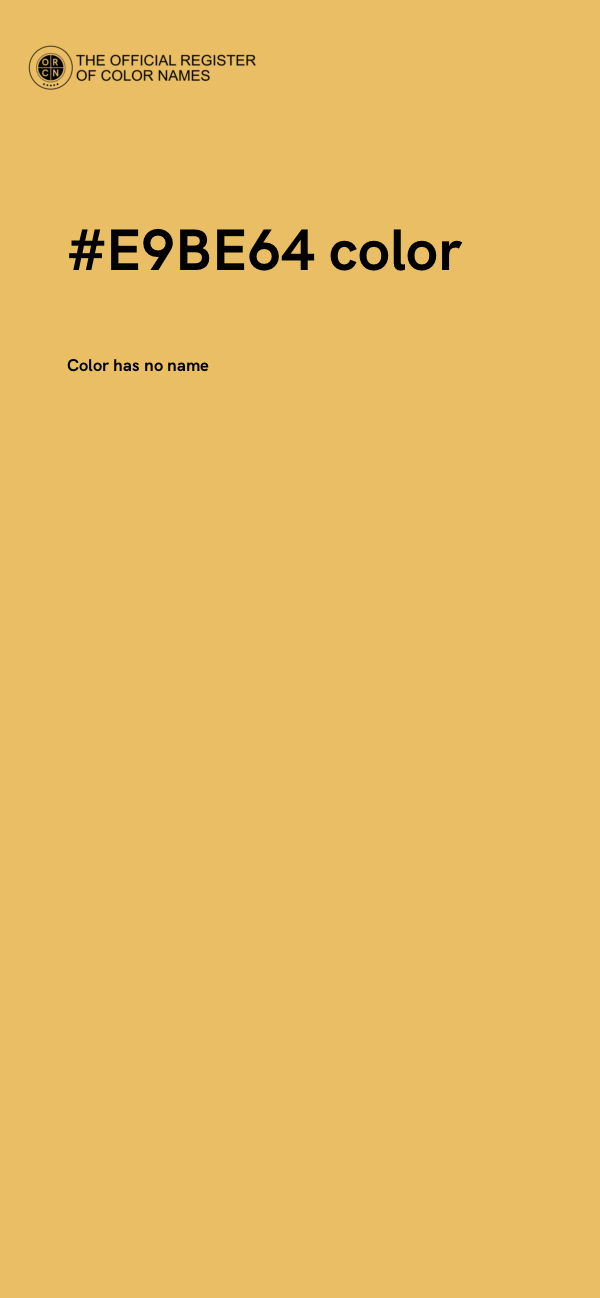 #E9BE64 color image
