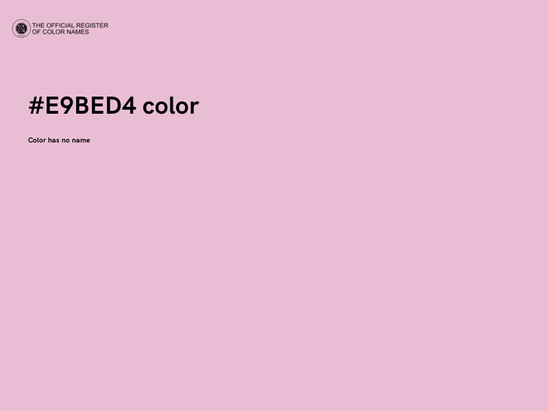 #E9BED4 color image