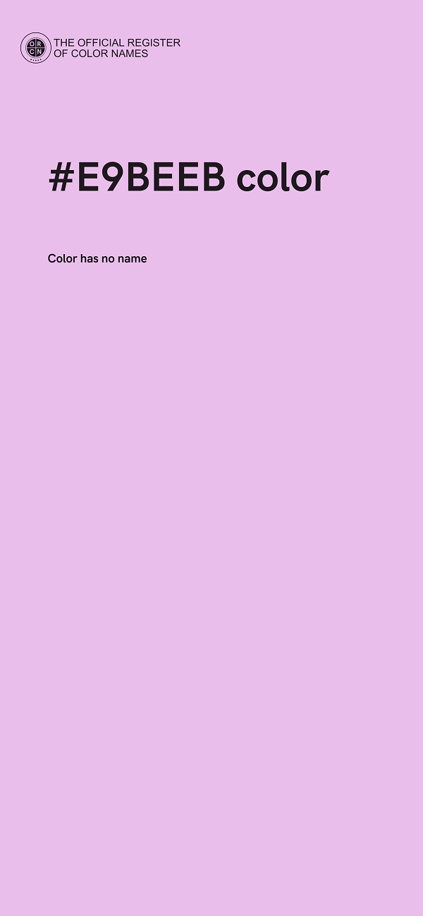 #E9BEEB color image