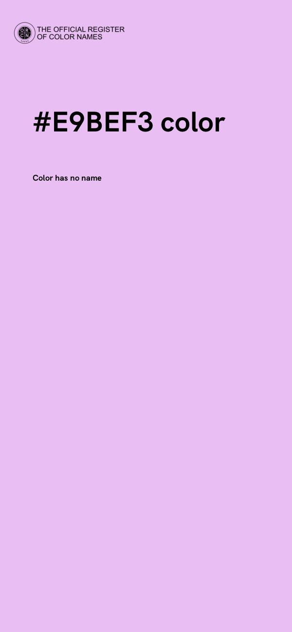 #E9BEF3 color image