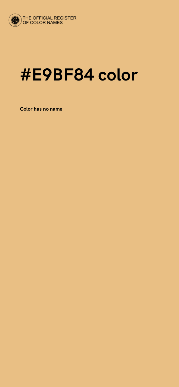 #E9BF84 color image