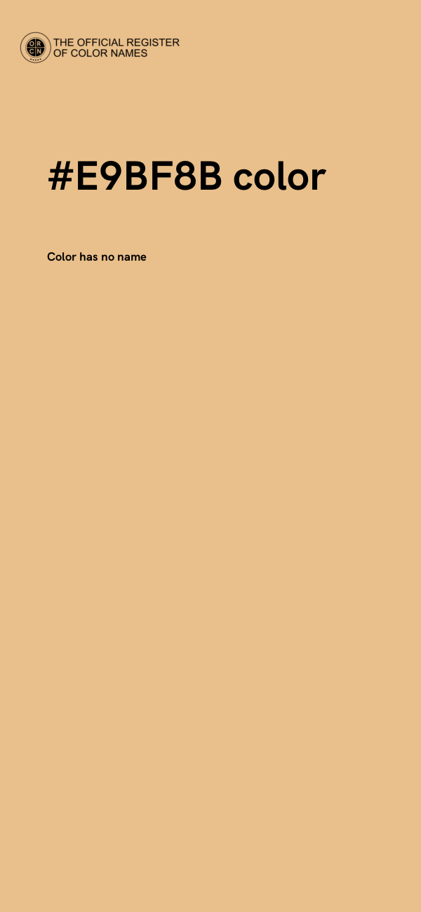 #E9BF8B color image