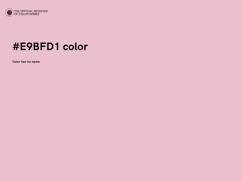 #E9BFD1 color image
