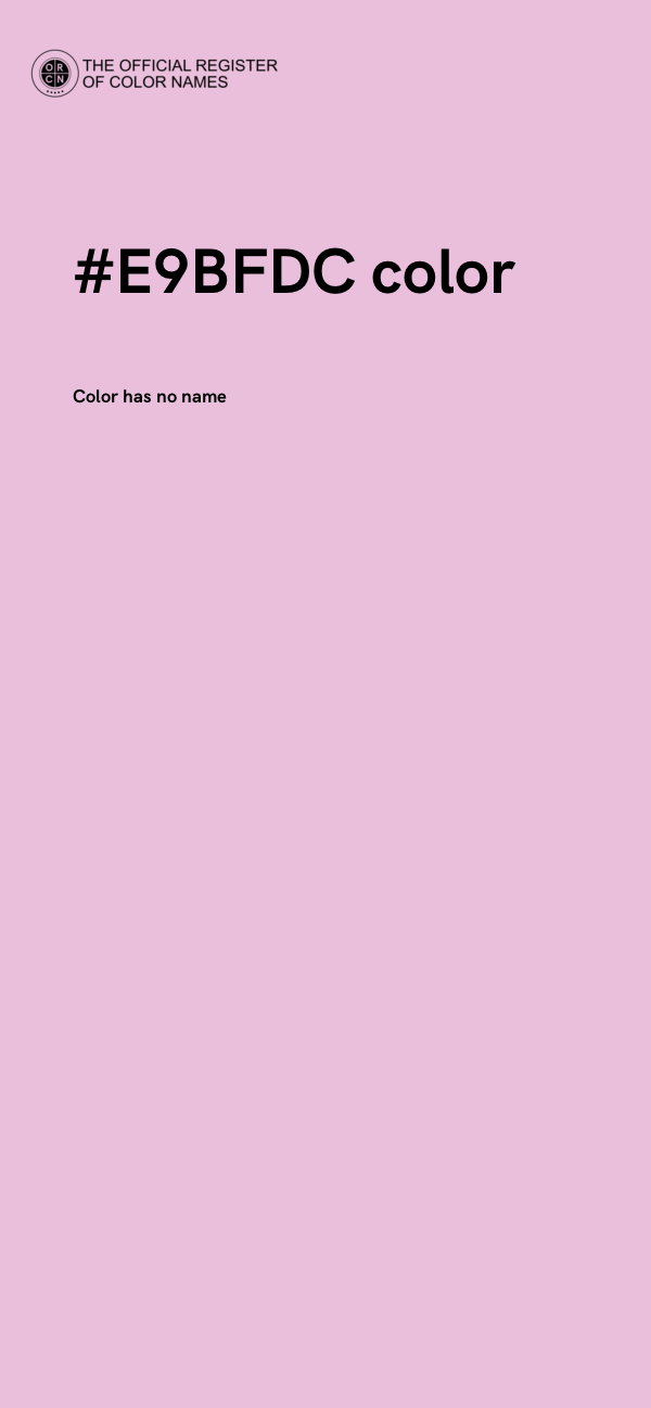 #E9BFDC color image