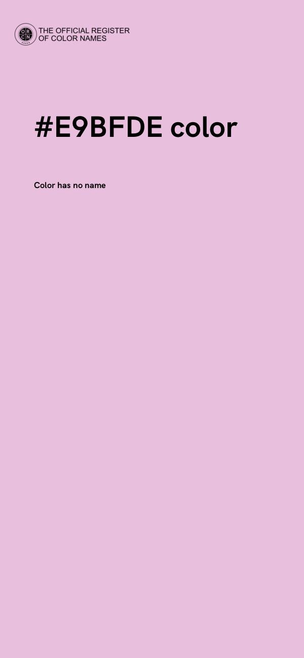 #E9BFDE color image