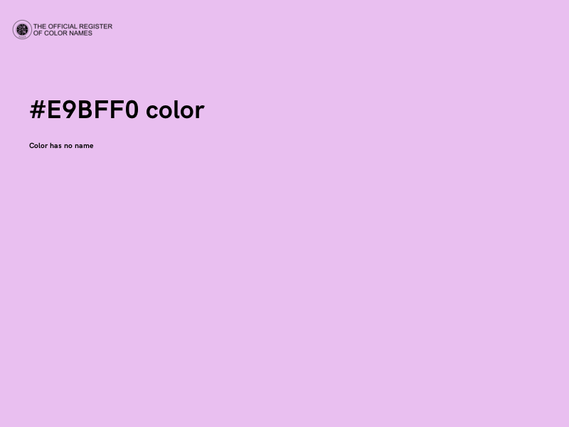 #E9BFF0 color image