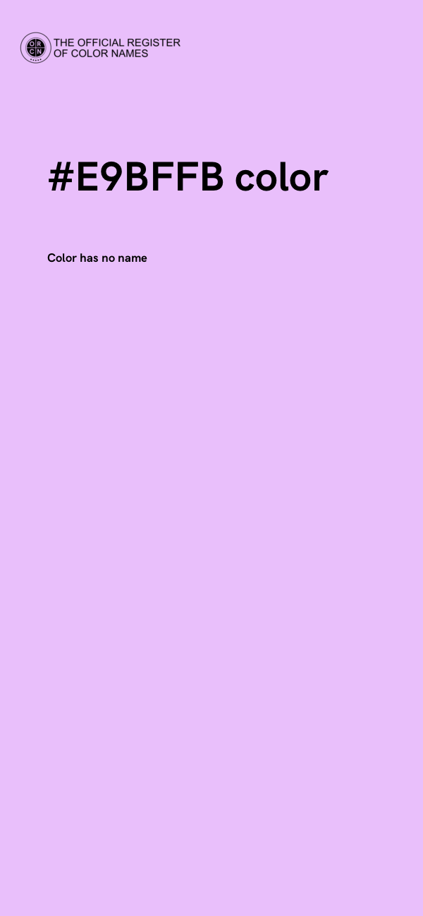 #E9BFFB color image