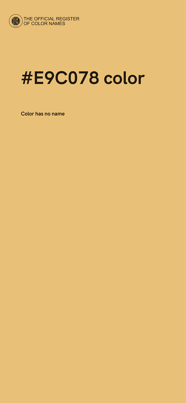 #E9C078 color image