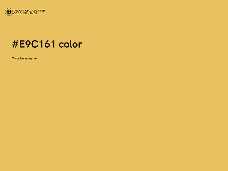#E9C161 color image