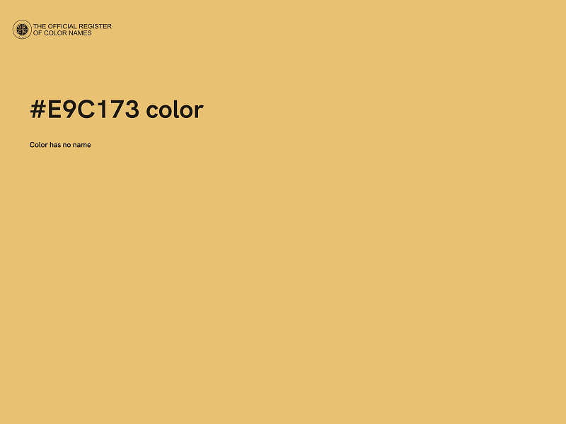 #E9C173 color image