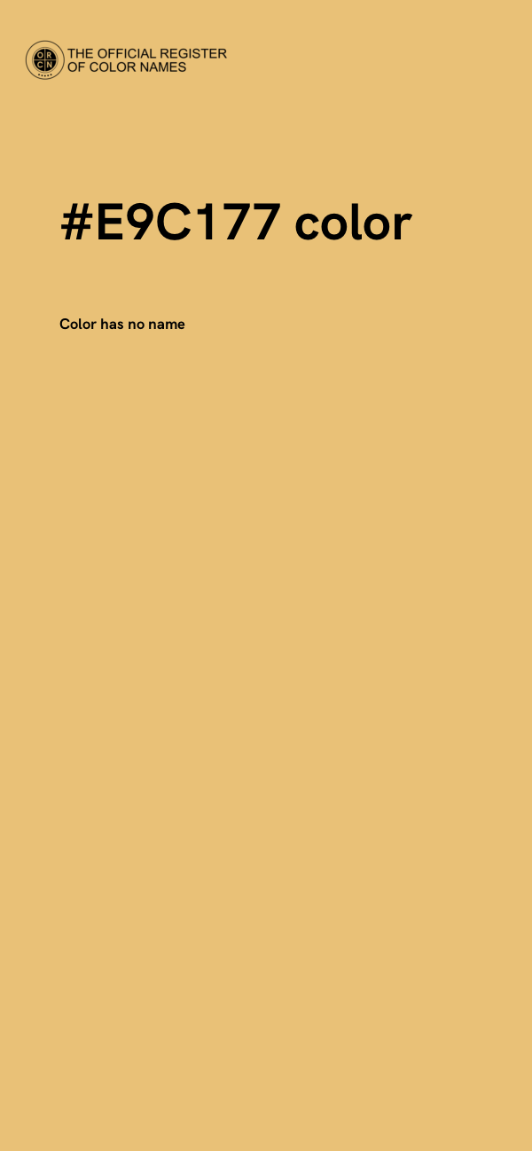 #E9C177 color image