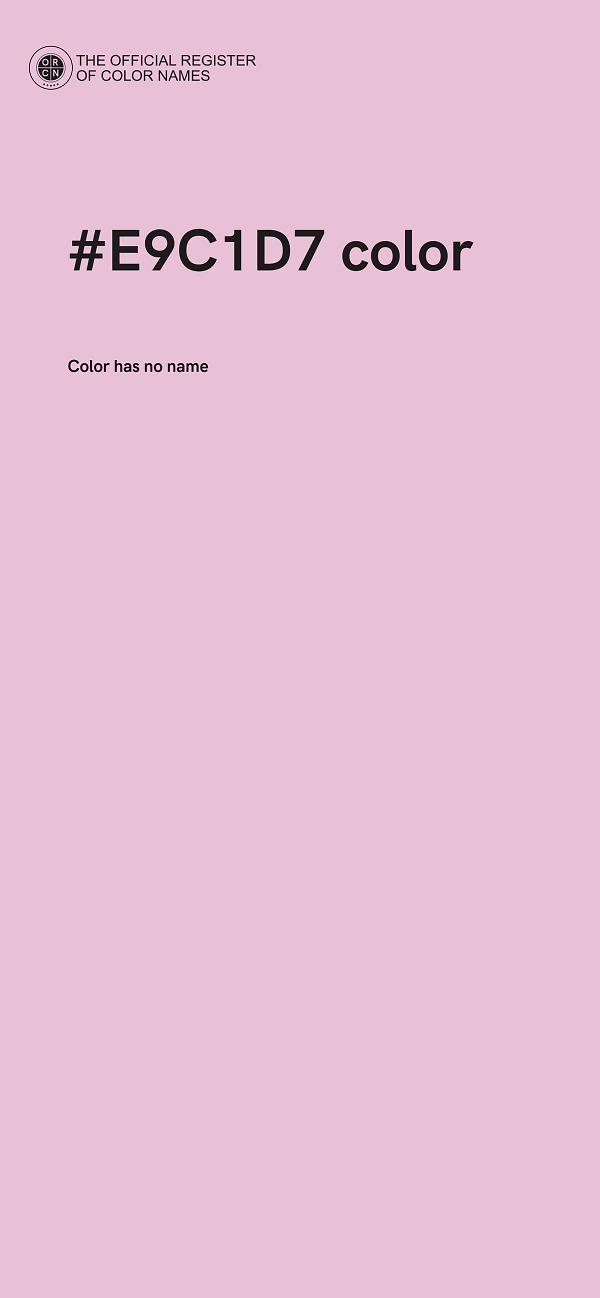#E9C1D7 color image