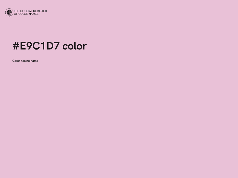 #E9C1D7 color image