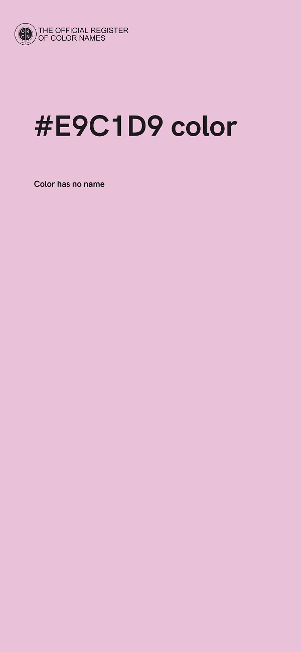 #E9C1D9 color image