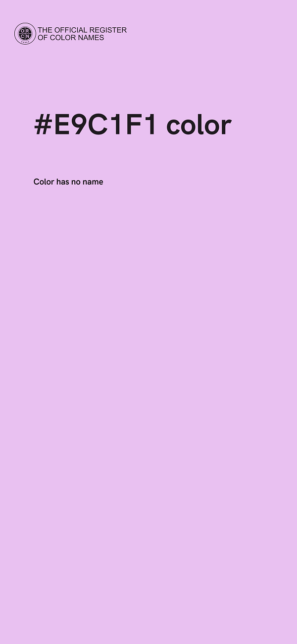 #E9C1F1 color image