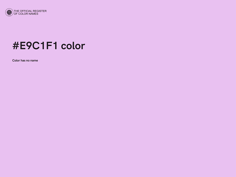 #E9C1F1 color image