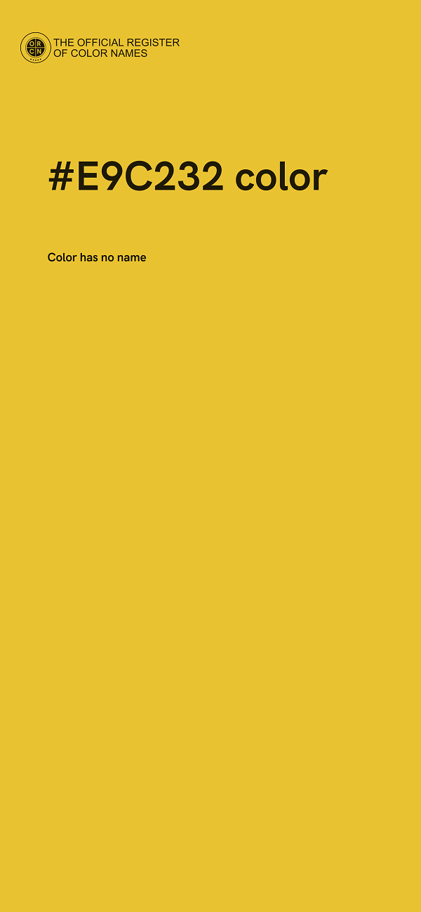 #E9C232 color image