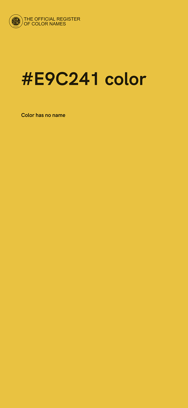 #E9C241 color image