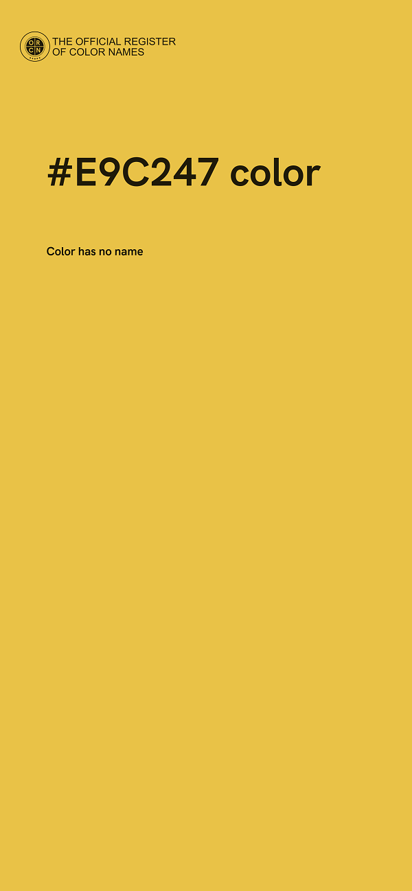 #E9C247 color image